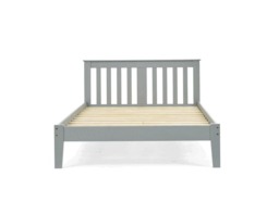 Rackhams Kingston Grey Pine Bed Frame Slatted Headboard Low Foot End 4 Sizes - Grey - 3FT - thumbnail 5