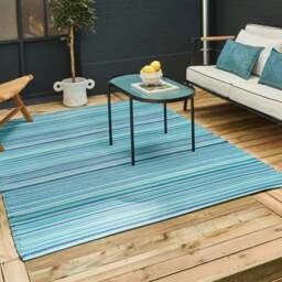 Rackhams Rainbow Outdoor Rug Blue - 1020 - 150X220 cm - thumbnail 5