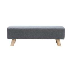 Rackhams 81cm W Dark Grey Rectangular Tofu-shaped Footstool - Dark Grey - thumbnail 2
