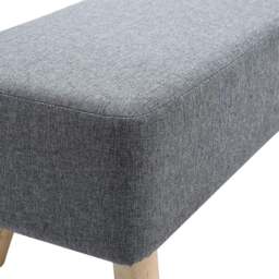 Rackhams 81cm W Dark Grey Rectangular Tofu-shaped Footstool - Dark Grey - thumbnail 4
