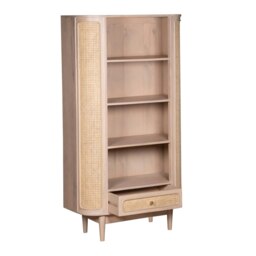 Rackhams Carlester Cane And Wood Bookcase - Wood - 1 - 90X40X165cm (LXDXH) - thumbnail 5