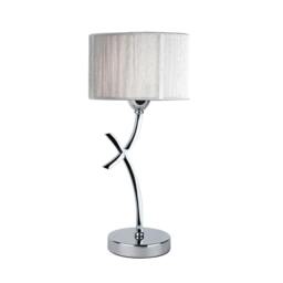 Rackhams Justina 43cm  Polished Chrome Table Lamp with Silver String Shade - thumbnail 2
