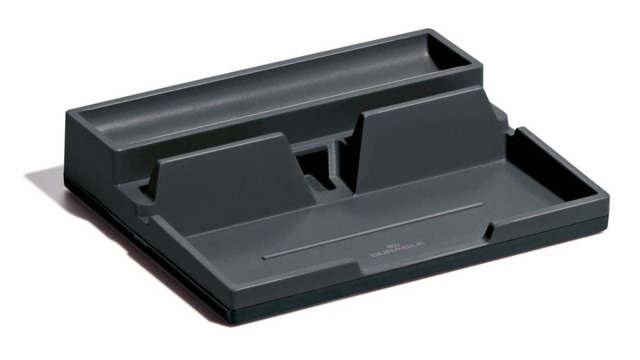 Rackhams VARICOLOR Desk Stationery Organiser Tray Pen Pencil Tidy Storage - Grey - image 1