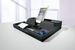 Rackhams VARICOLOR Desk Stationery Organiser Tray Pen Pencil Tidy Storage - Grey - thumbnail 2