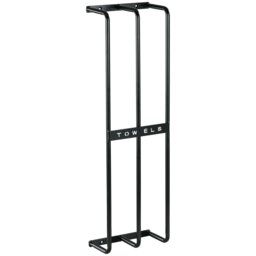 Rackhams Metal Towel Rack Wall Mounted, 3 Bar Towel Rail for Bathroom, Black - thumbnail 2