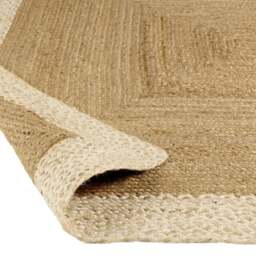 Rackhams Hand-Braided Jute Rug with Cream Border - 160X230 cm - thumbnail 2