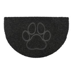 Rackhams Paw Half Moon Doormat in Black - Black - Medium