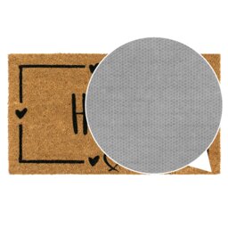 Rackhams Eco-Friendly Latex Backed Coir Entrance Doormat, 40x70cm - Home Hearts - 1 - Brown - thumbnail 6