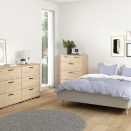 Rackhams Sofia Chest 3 + 2 Drawers Jackson Hickory - Oak - Matt - Melamine - thumbnail 6