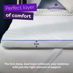 Rackhams Gel Memory Foam 5cm Mattress Topper - Small Double - thumbnail 4