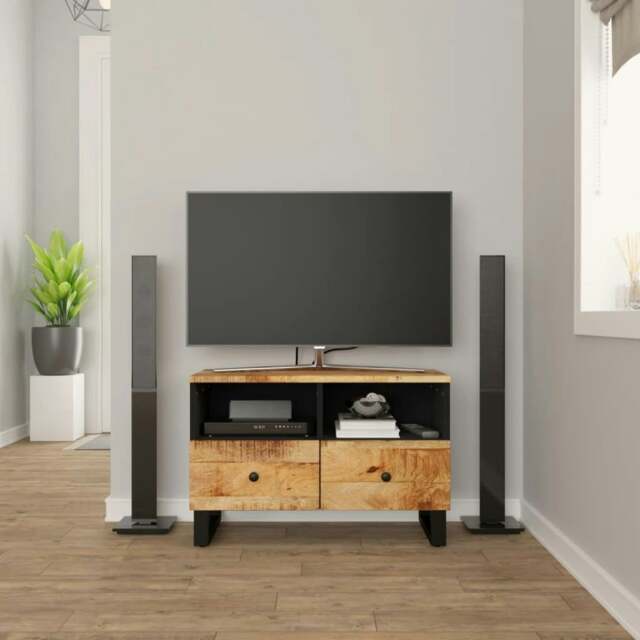 Rackhams TV Cabinet 70x33x46cm Solid Wood Mango