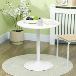 Rackhams 75H x 70cm Two-Person Minimalistic Dining Table - White - thumbnail 2