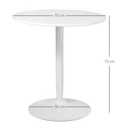 Rackhams 75H x 70cm Two-Person Minimalistic Dining Table - White - thumbnail 3
