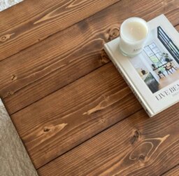 Rackhams Square Coffee Table - 80cm x 80cm - Antique Oak - thumbnail 3