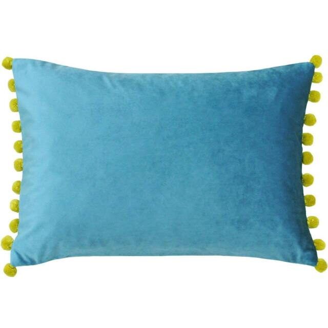 Rackhams Fiesta Rectangle Cushion Cover - Teal/Bamboo - 35 x 50cm - Teal/Bamboo - 100% Polyester