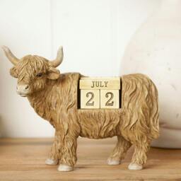 Rackhams Highland Cow Figurine Calendar
