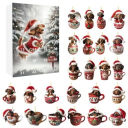 Rackhams Dachshund Pendant Countdown Calendar-4 Styles - Style 2