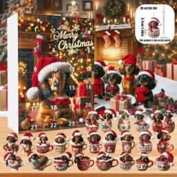 Rackhams Dachshund Pendant Countdown Calendar-4 Styles - Style 2 - thumbnail 2