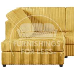 Rackhams Luxor Cord Fabric 4 Seater Corner Sofa Full Back - Cream - Left Hand Facing - thumbnail 4