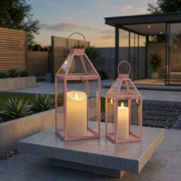 Rackhams Contemporary Outdoor Decorative Lanterns Set - thumbnail 1