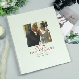 Rackhams Personalised Photo Upload 40th Anniversary Traditional Photo Album