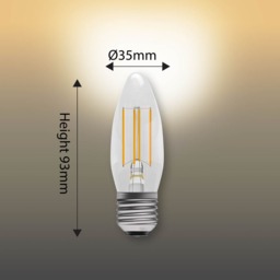 Rackhams E27 LED Filament Candle 4.5W Energy Saving Light Bulbs - Pack of 6 - thumbnail 5