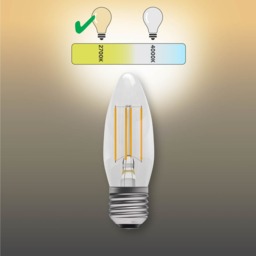 Rackhams E27 LED Filament Candle 4.5W Energy Saving Light Bulbs - Pack of 6 - thumbnail 4