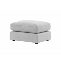 Rackhams Gavelle Living Room Furniture Range - Footstool - Plush Silver - thumbnail 1