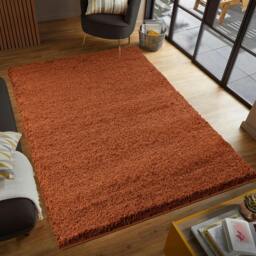 Rackhams Shaggy Rug - Terracotta - 200cm x 290cm (6.5ft x 9.5ft) - thumbnail 2