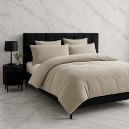 Rackhams Teddy Bear Fleece Duvet Cover & Pillow Case Set - Double - Silver - thumbnail 3