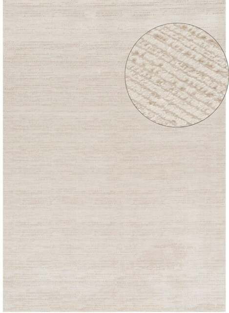 Rackhams Carmel Cream-Beige Striped Rug - 6010 - 120X170 cm - image 1