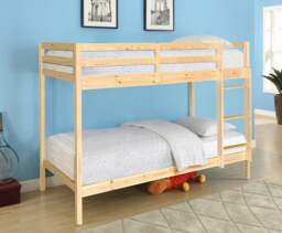Rackhams Christopher Wooden Bunk Bed - Space-Saving Comfort for Kids’ Rooms - Caramel - Single - thumbnail 4