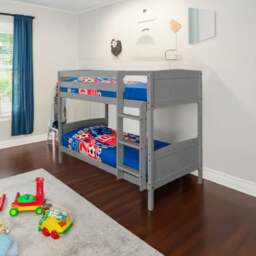 Rackhams Christopher Wooden Bunk Bed - Space-Saving Comfort for Kids’ Rooms - Caramel - Single - thumbnail 2