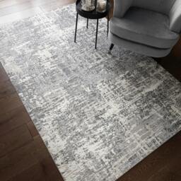 Rackhams Stellar ST12 Distressed Silver Rug - 80x150cm - thumbnail 2