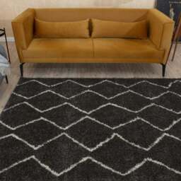 Rackhams Moroccan Dark Grey Shaggy Rug - 840 - 180X270 cm - thumbnail 6