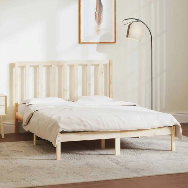 Rackhams Bed Frame Solid Wood Pine 135x190 cm Double - image 1
