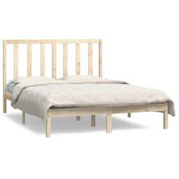 Rackhams Bed Frame Solid Wood Pine 135x190 cm Double - thumbnail 2