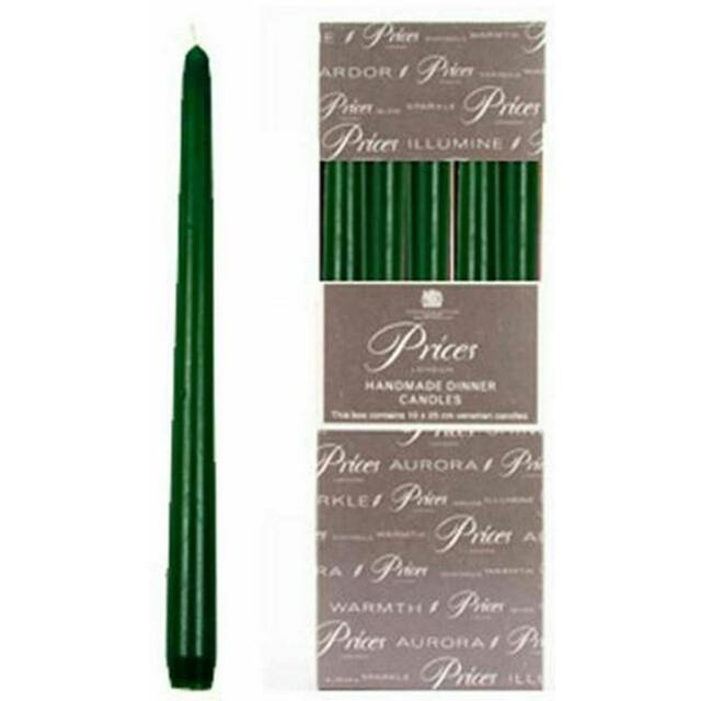 Rackhams Venetian Candles (Pack Of 10) - Evergreen - One Size - Evergreen - 98% Wax/2% Cotton