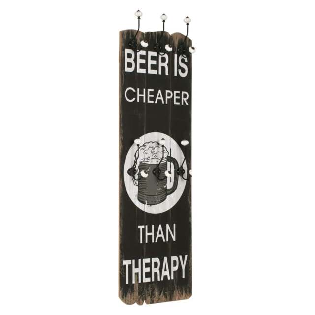 Rackhams Wall-mounted Coat Rack with 6 Hooks 120x40 cm