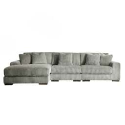 Rackhams Jumbo Cord 3 Piece Modular Sofa Left Hand - Ivory - thumbnail 3