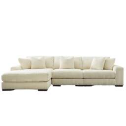 Rackhams Jumbo Cord 3 Piece Modular Sofa Left Hand - Ivory - thumbnail 4