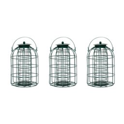 Rackhams Pack of 3 Wild Bird Fat Ball Feeder with Squirrel Guard - thumbnail 1