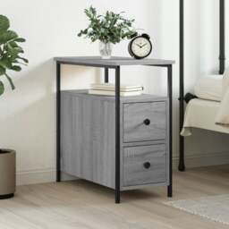 Rackhams Bedside Cabinet Grey Sonoma 30x60x60 cm Engineered Wood
