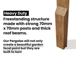"Rackhams Wooden Pergola Kit 6m x 3m DIY Plants Frame Garden Structure Utopia (19' 6"" x 10') - 6.38 x 3.39 x 2.10m - Brown - Wood" - thumbnail 5