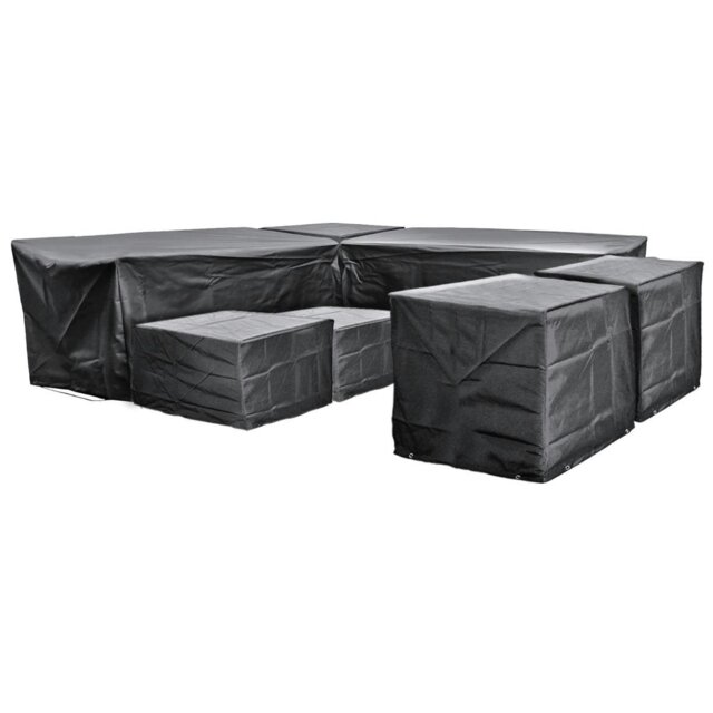 Rackhams Cozy Bay EZBreathe Malta 9 Seat Furniture Set Cover in Black - Black - Polyester - 1
