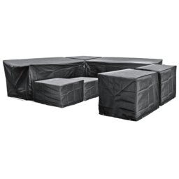 Rackhams Cozy Bay EZBreathe Malta 9 Seat Furniture Set Cover in Black - Black - Polyester - 1