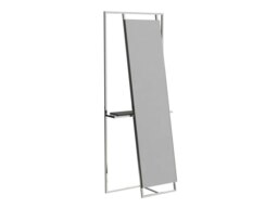 Rackhams Federico Floor Standing Mirrors - Black Stained Oak - Polished Stainless Steel - Small