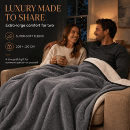 Rackhams Heated Throw Electric Fleece, 9 Heat and 9 Timer Auto Shut Off - Digital Control - Machine Washable - thumbnail 5