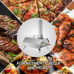 Rackhams Outdoor Pizza Oven Thermometer Paddle Rain Cover Garden BBQ Silver - thumbnail 2