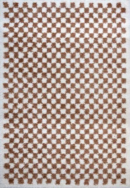 Rackhams Moodi Shaggy Terra Pixelate Rug - 160X230 cm - image 1